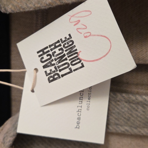 Beachlunchlounge Plaid Shirt in Tan and Gray - Picture 2 of 4